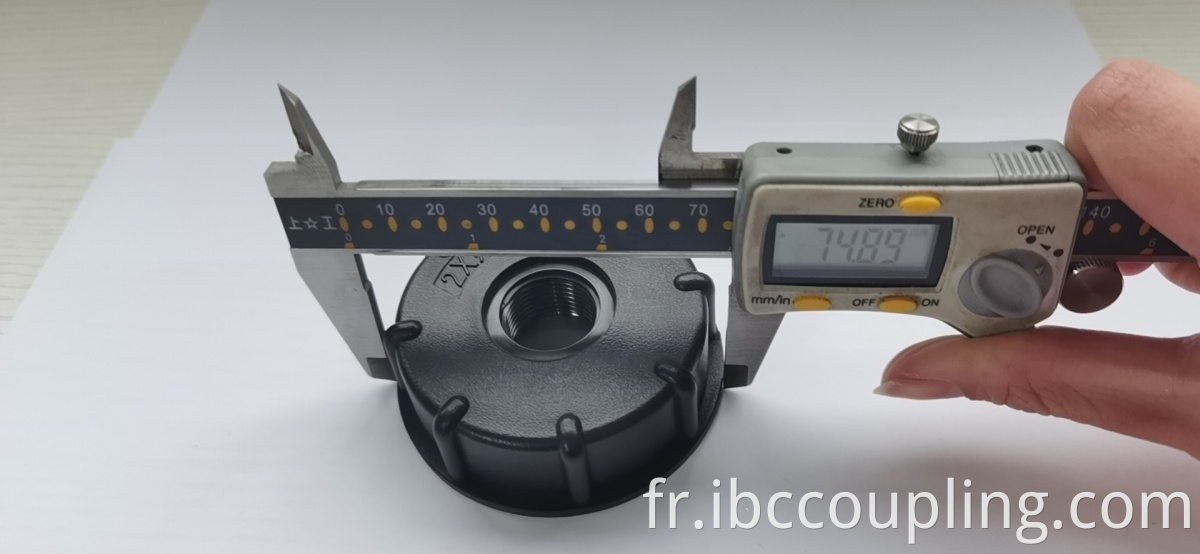 Adaptateur de réservoir IBC DN50 2 pouces Femelle Bondure pivotante 3/4 pouces